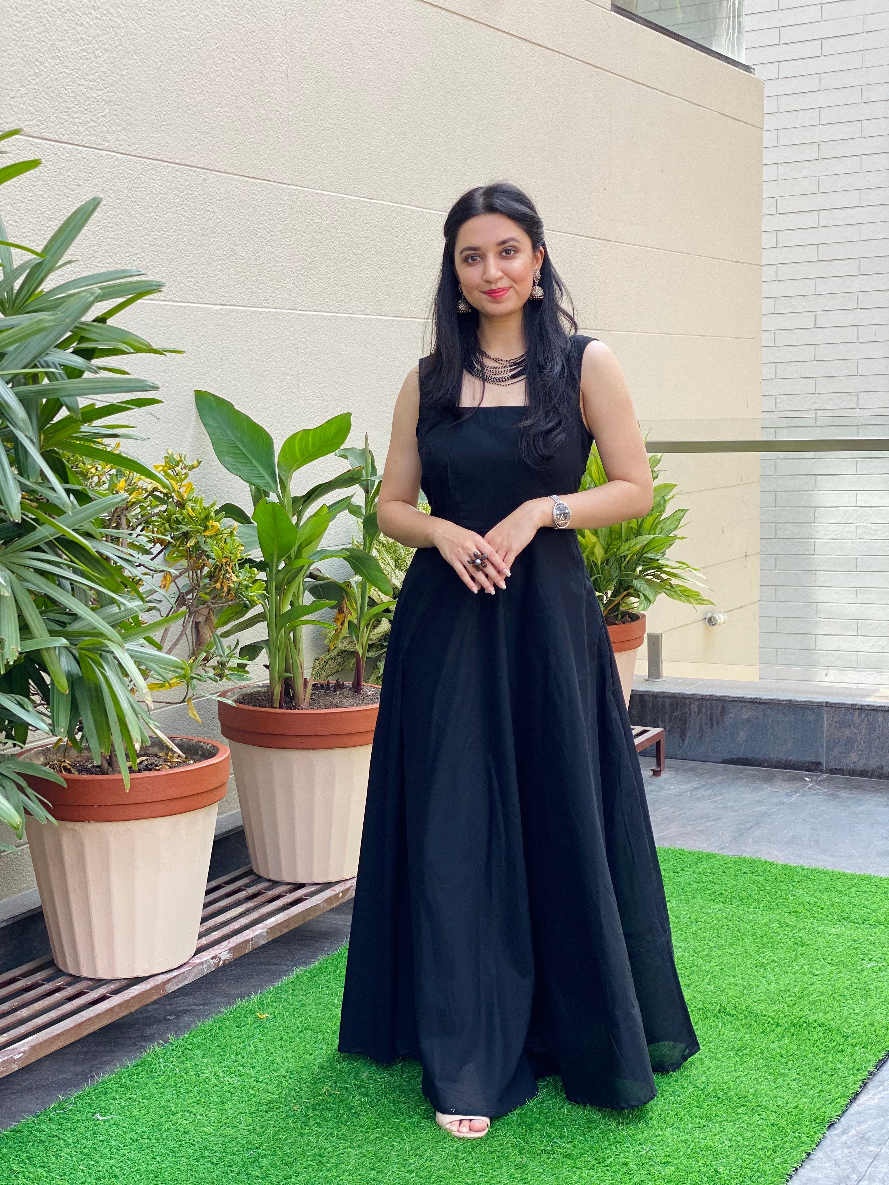 Black Cape Sleeve Dress - Buy Black Cape Sleeve Dress online in India
